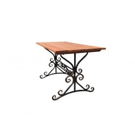 Стол Tobi Sho кованный 2000х720 мм, цвет Красное дерево