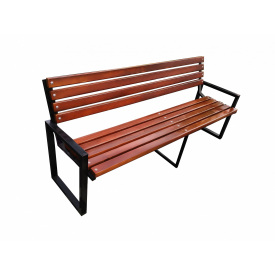 Лавка садова Tobi Sho в стилі Лофт посилена 220 см колір махагоній