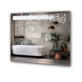 Дзеркало настінне Екватор з LED підсвічуванням зверху DR-25 900х700х30