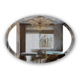 Дзеркало овальне Екватор з LED підсвічуванням DR-71 700х500х30