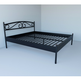 Ліжко полуторне металеве Tobi Sho CAROLA-1 200Х120 Чорне