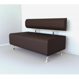 Диван офісний Tobi Sho Доран без підлокітників 1200x540x750, шкірзам Коричневий 2231