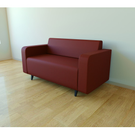 Диван офисный Tobi Sho Арне с подлокотниками 1380х700х740 мм, обивка велюр Magic Terracotta