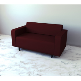 Диван офисный Tobi Sho Арне с подлокотниками 1580х700х740 мм, кожзам Bordo/2223