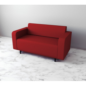 Диван офисный Tobi Sho Арне с подлокотниками 1580х700х740 мм, кожзам Red/2210
