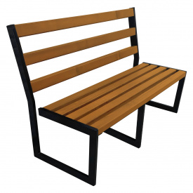 Лавка Tobi Sho Лофт без підлокітників для дачі, парку, саду посилена 2 м колір дуб