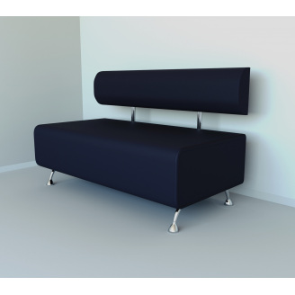 Диван офисный Tobi Sho Доран без подлокотников 1200x540x750, кожзам Темно-синий 2227