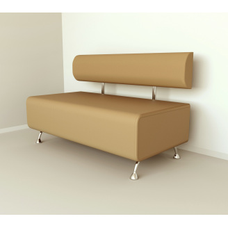 Диван офисный Tobi Sho Доран без подлокотников 1200x540x750, кожзам Бежевый 2201