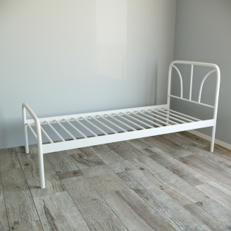 Кровать Tobi Sho RELAX-1 односпальная металлическая для дачи, гостиниц 200X80 Белый