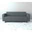 Диван офісний Tobi Sho Арне з підлокітниками 1880х700х740 мм, шкірзам Dark Grey/2233 Васильків