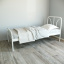 Кровать Tobi Sho RELAX-1 односпальная металлическая для дачи, гостиниц 190X80 Белый Стрый