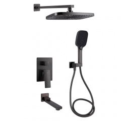 Душова система Qtap Gemini прихованого монтажу, Gunmetal Black PVD (QTGEM114GMB45704) Первомайськ