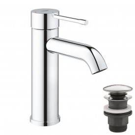 Змішувач для умивальника Grohe Essence New S-розмір з донним клапаном хром (24179001)