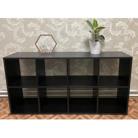 Кубический стеллаж на 8 ячеек черный (300х300мм)