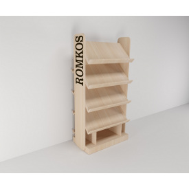 Стелаж двосторонній з похилими полицями