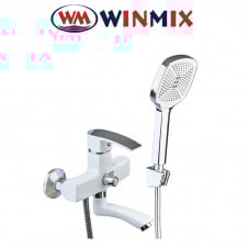 Смеситель для ванны короткий нос Winmix (Euro) Magnum White-Chrome (Chr-009), Польша