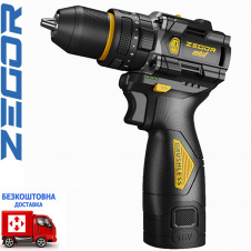 Аккумуляторный шуруповерт ударний ZEGOR CDPP-16BLH (бесщеточный) (2 *(16В, 2 А/ч)) в кейсе (Серия PILOT)