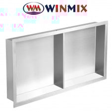 Полка-ниша для ванной комнаты Winmix Premium NICHE-0103 (30*60*8 см), из нержавеющей стали SUS304, Польша