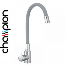 Смеситель для кухни Champion EZA-011 CHROME REFLECTOR GRAY рефлекторный серый гусак, из нержавеющей стали