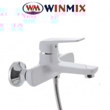Смеситель для ванны короткий нос Winmix "Oregon" White euro (Chr-009), Польша