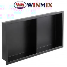Полка-ниша для ванной комнаты Winmix Premium NICHE-0103 BLACK (30*60*8 см), из нержавеющей стали SUS304, Польша