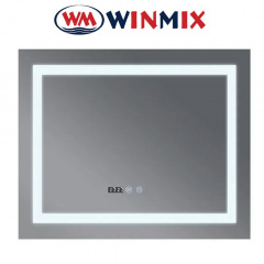 Зеркало для ванной комнаты Winmix WARM MR02-80x80 (с LED-подсветкой, часы, антизапотевание) Переяслав-Хмельницький