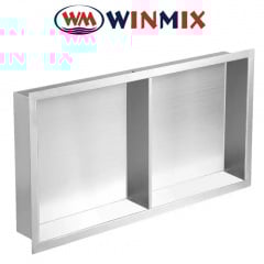 Полка-ниша для ванной комнаты Winmix Premium NICHE-0103 (30*60*8 см), из нержавеющей стали SUS304, Польша Братское