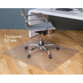 Захисний килимок Оскар 2000х1250х1,0 з округленими кутами Прозорий