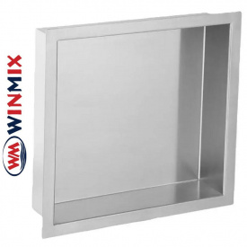 Полиця-ніша для ванної кімнати Winmix Premium NICHE-0101 (30*30*8 см), із нержавіючої сталі SUS304, Польща