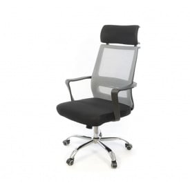 Крісло АКЛАС Крокус CH TILT Чорне із сірим