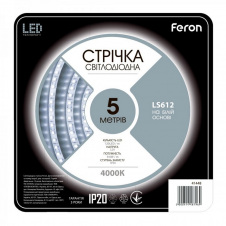 Лента светодиодная Feron LS612 led 9.6 Вт/м 12 В 4000K 5 м (2692782409)