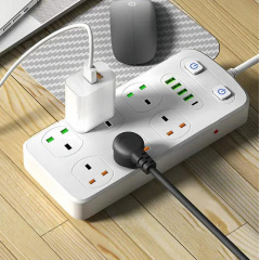 Сетевой удлинитель UA Power AR-CP05 6 розеток 4USB Type-C 2 м Белый (2681099008) Чернигов