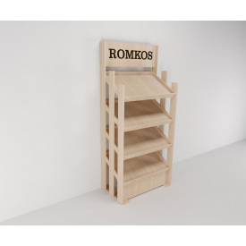 Стелаж односторонній з похилими полицями