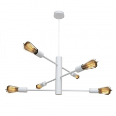 Люстра підвісна MSK Electric Asket на шість плафонів Е27 NL 6120-6 WH Білий (619775) Куйбишеве