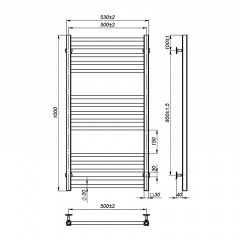 Рушникосушка OnlyHeat Ember 15 100x50 см Хром (67996) Курінь
