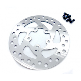 Тормозной диск ротор для электросамоката с 5 винтами крепления SX 59 120 мм Хром