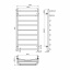 Полотенцесушитель OnlyHeat Elios 9 100x50 см Хром (67993) Орехов