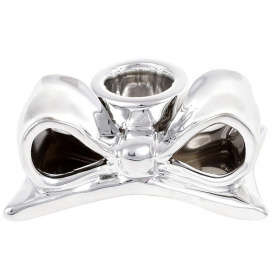 Набор подсвечников из 6 штук Серебряный бант 8.2 см керамика Bona DP42914