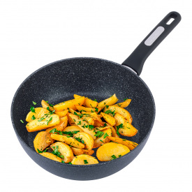 Кухонный сотейник из алюминия с антипригарным покрытием black marble 28x8,5см KL225751 Kamille