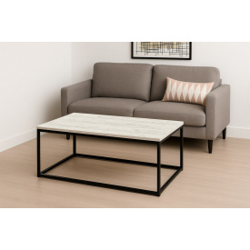 Журнальний столик Tobi Sho Урбан/G4 ДСП для вітальні, офісу, приймальні Дуб крафт білий, 500х1140х470 мм