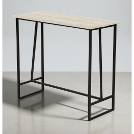 Стіл обідній з ДСП Tobi Sho Шарм/Т17 для бару, кафе, тераси Дуб крафт білий, стільниця 36 мм 750х1140х470 мм