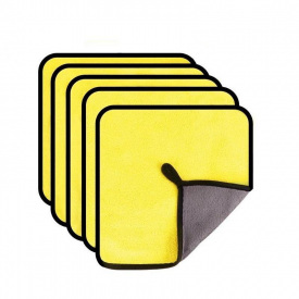 Набір мікрофібри двосторонньої Bluefield 30×30 см 5 шт Жовтий (Н050523-5)