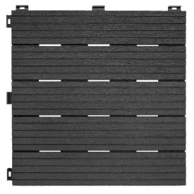 Декоративное напольное покрытие Cosmopolitan, рифленое, 30х30см, серый, уп.6 шт.