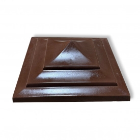 Козырек для забора "Пика ступенчата" 450х450х130мм одноцветный