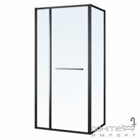 Квадратная душевая кабина Volle Cruze Come In 1047.124704 профиль матовый черный/прозрачное стекло