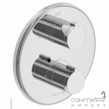 Смеситель-термостат скрытого монтажа на два потребителя Imprese Kucera f04603401AC хром