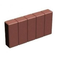 Поребрик фігурний квадратний Золотий Мандарин 500х80х250 мм на сірому цементі коричневий Київ