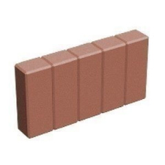 Стовпчик фігурний квадратний Золотий Мандарин 100х80х250 мм на сірому цементі персиковий Київ