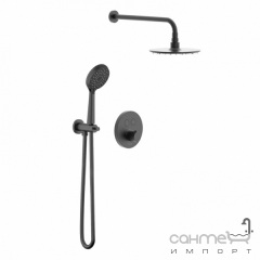 Душевая система скрытого монтажа с термостатом Imprese Kucera Click t04803410SAC матовая черная Бориспіль
