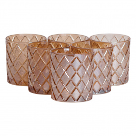 Набор стаканов для виски YIWU 320 мл Золотистый 6 шт (HP-19-11GLASS)